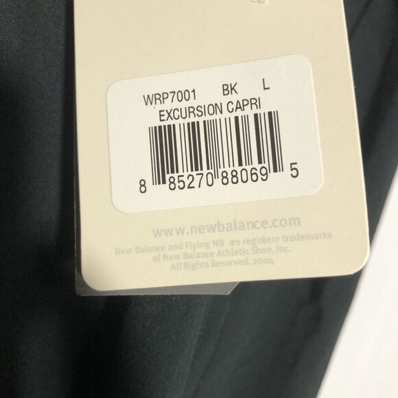 New Balance Pants Womens Large Black Excursion Capri Lightning Dry Walking New - Picture 7 of 12